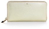 Thumbnail for your product : Kate Spade Cobble Hill Medium Lacey Metallic Zip-Around Wallet