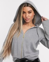 Thumbnail for your product : True Religion zip up hoodie in grey