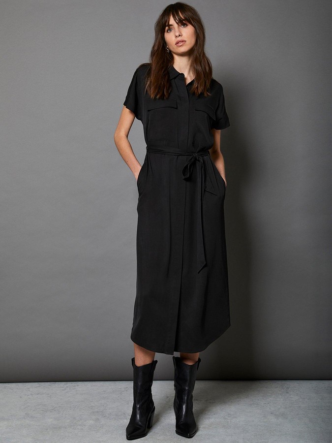 mint velvet black dress