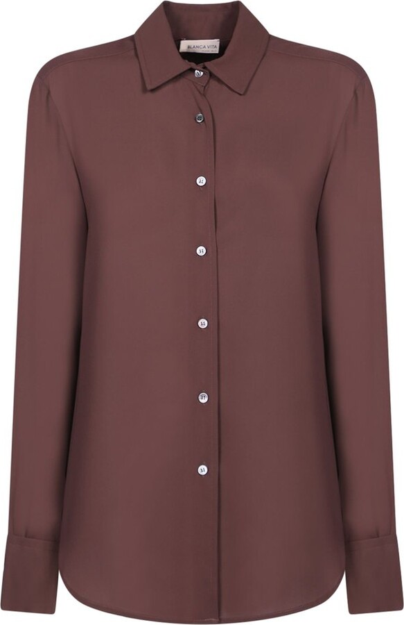 Blanca Vita Long Sleeve Crepe Shirt