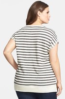 Thumbnail for your product : 7 For All Mankind Seven7 Stripe Side Zip Tunic Sweatshirt (Plus Size)
