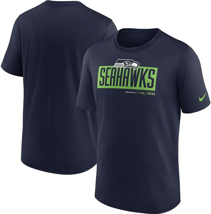 Men's Nike College Navy Seattle Seahawks Exceed Performance T-Shirt