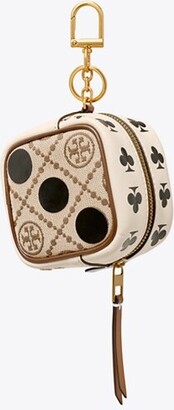 Tory Burch T Monogram Domino Cube Pouch Key Ring - ShopStyle