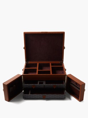 MÉTIER Travel Leather Desk Set - Brown