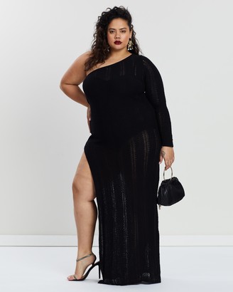 Missguided Curve One-Shoulder Maxi Dress