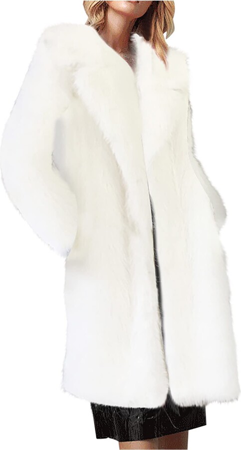 wuitopue Womens Russian Faux Fur Jacket Luxury UK Sale Clearance
