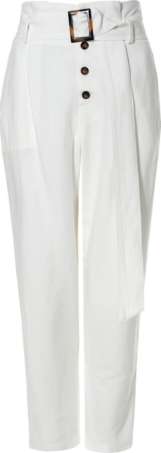 Aggi by Halewski Iga Cream White Pants