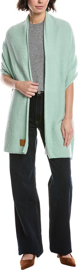 Boucle Reverse Jersey Knit Wool & Cashmere-Blend Wrap