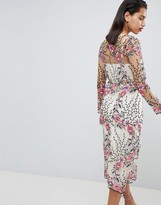 Thumbnail for your product : Vila embroidered floral midi dress