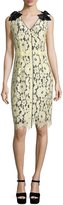 Thumbnail for your product : Marc Jacobs Sleeveless Lace-Overlay Sheath Dress, Pale Yellow