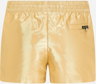 Dolce & Gabbana Short swim trunks with metal logo