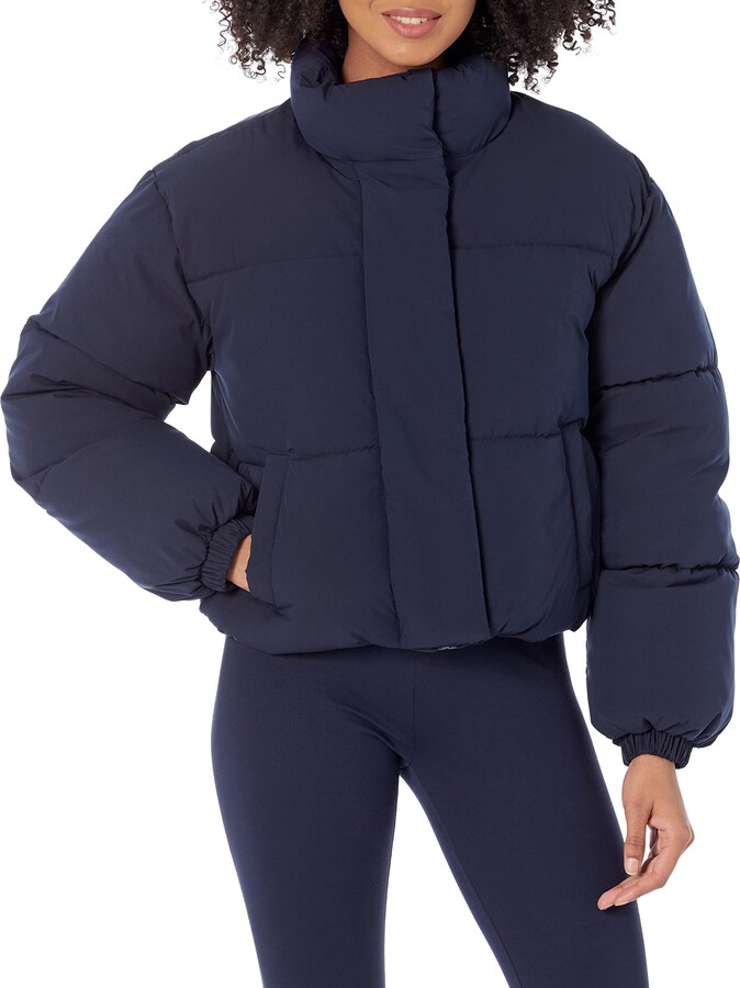 Navy Blue Crop Jacket | ShopStyle