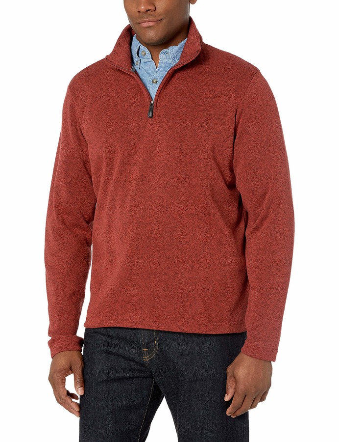 mens half zip fleece pullover with pockets