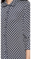 Thumbnail for your product : Theory Cully Chevron Silk Blouse