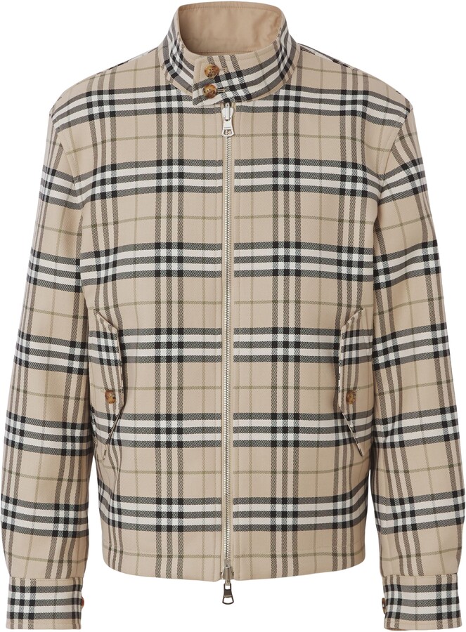 checkered harrington jacket