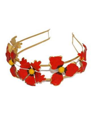Epona Valley Wild Poppies Hand-Painted Headband