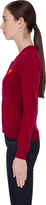Thumbnail for your product : Comme des Garcons Play Burgundy Red Emblem Cardigan