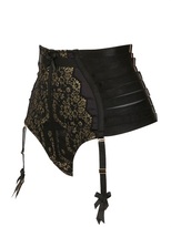 Thumbnail for your product : Bordelle Satin Jersey & Lace High Waisted Brief