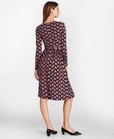 Thumbnail for your product : Brooks Brothers Rose-Print Jersey Faux Wrap Dress