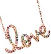Thumbnail for your product : Sydney Evan 14kt gold Large Rainbow Love Necklace
