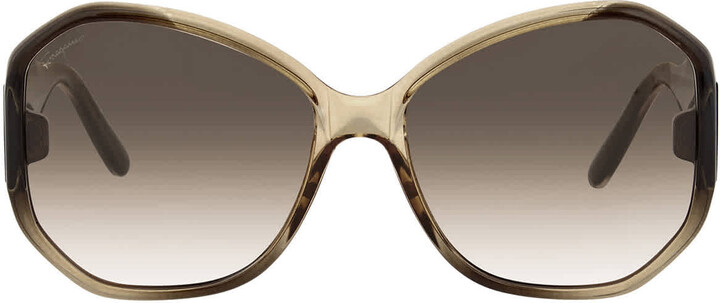 Ferragamo Brown Butterfly Ladies Sunglasses SF942S 326 61