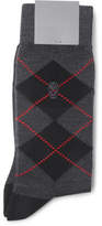 Thumbnail for your product : Alexander McQueen Argyle Stretch Wool-Blend Socks