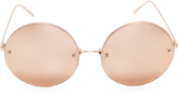 Thumbnail for your product : Linda Farrow Luxe Round Rose Gold Plated Sunglasses