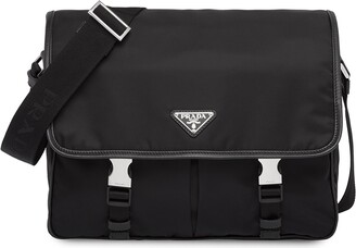 Prada Re-nylon And Saffiano Leather Shoulder Bag - ShopStyle