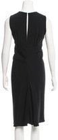 Thumbnail for your product : Reed Krakoff Leather-Accented Midi Dress