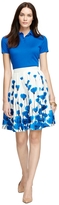 Thumbnail for your product : Brooks Brothers Silk Printed A-Line Skirt