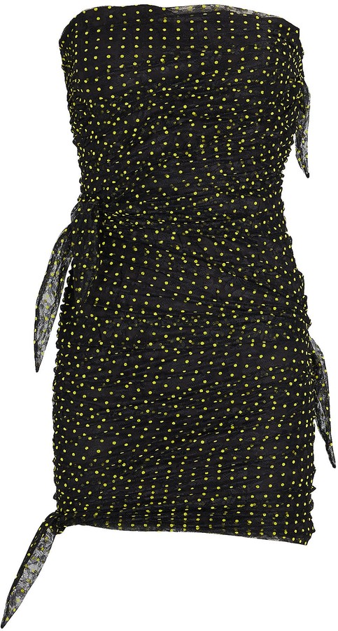 lurex dot mini dress