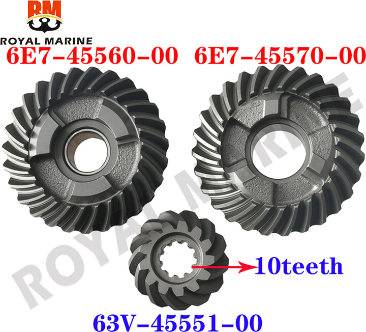 ROYAL MARINE 6E7-45560-01 63V-45551-00 6E7-45571-00 Gear Set for Yamaha and Gear Set for Hidea 2 Stroke 15HP 15F Boat Motor boat engine parts
