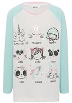 Thumbnail for your product : M&Co Face print pyjama top