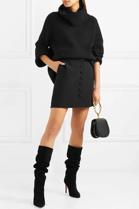 Chloé Scalloped Cady Mini Skirt - Black