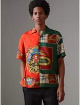 Thumbnail for your product : Burberry Short-sleeve Archive Scarf Print Silk Shirt