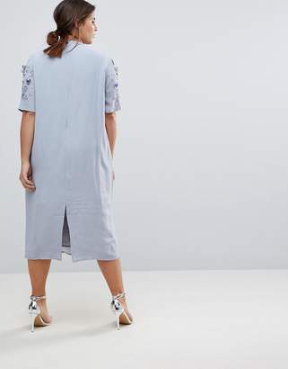 ASOS Curve CURVE Embellished T-Shirt Longer Length Midi Dress