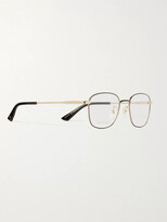 Thumbnail for your product : Gucci Square-Frame Gold-Tone Optical Glasses