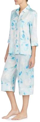 Kate Spade Print Charmeuse Crop Pajamas