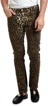 leopard jeans mens