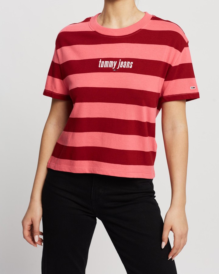 red tommy jeans t shirt