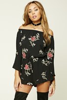 Thumbnail for your product : Forever 21 FOREVER 21+ Floral Off-the-Shoulder Romper