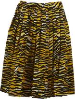 Thumbnail for your product : Prada Tiger Print Pleated Skirt