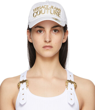 Womens Accessories Hats Versace Jeans Couture Denim Logo-print Cap in White 