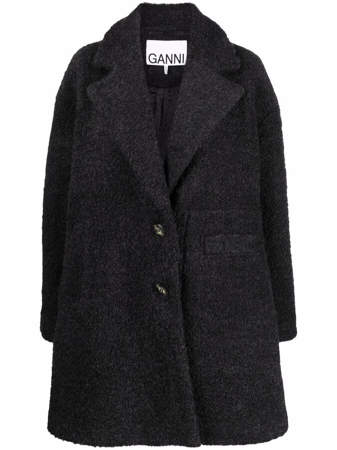 grey boucle coat