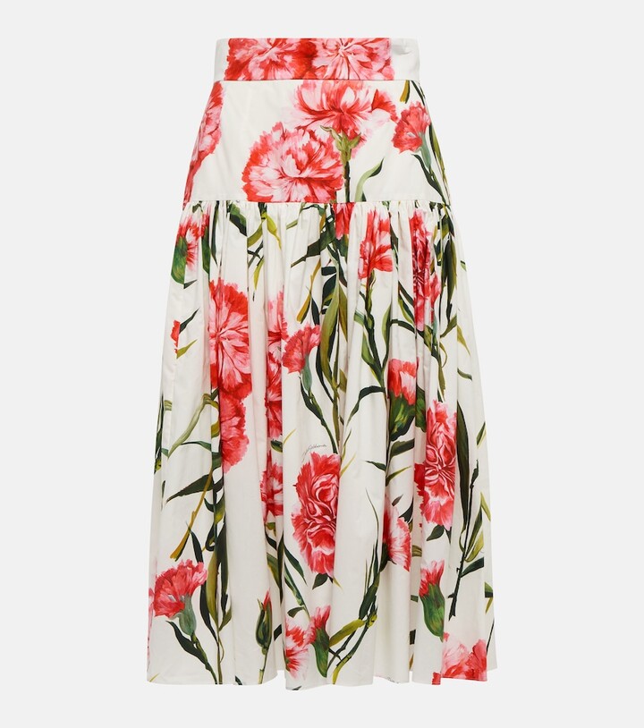 Cotton-poplin Midi Skirt | ShopStyle