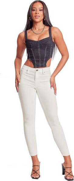 YMI Jeanswear Women's Hyperstretch Mid-Rise Skinny Jeans - Taupe - XL