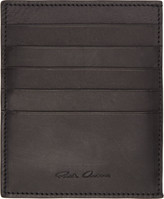Thumbnail for your product : Rick Owens Black Leather Toadskin Paneled Card Holder