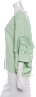 Elie Saab Embellished Long Sleeve Blouse