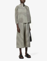 Thumbnail for your product : Issey Miyake Weave-pattern pleated woven cardigan