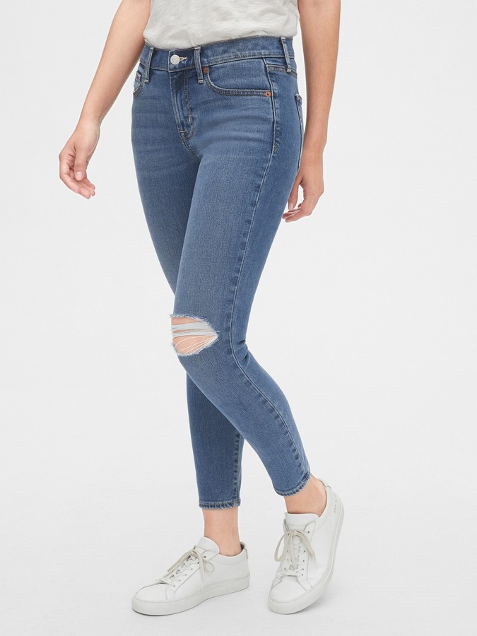 mid rise true skinny jeans